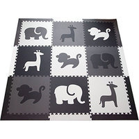 SoftTiles Safari Animals Kids Foam Playmats w/Sloped Edges Large Foam Mats- 2' Floor Tiles 78