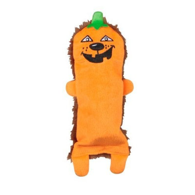 Kyjen Outward Hound 2561 Bottle Buddies Pumpkin Dog Toys Plush Squeak Chew Toy, Large, Orange