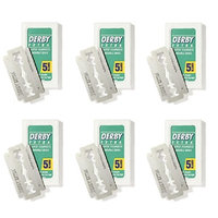 Derby Extra Double Edge Blades, 5 ct. (Pack of 6) + FREE Assorted Purse Kit/Cosmetic Bag Bonus Gift
