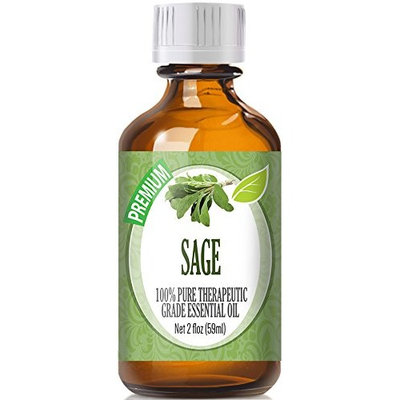 Healing Solutions - Sage Oil (60ml) 100% Pure, Best Therapeutic Grade Essential Oil - 60ml/2oz