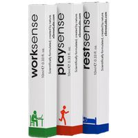 Xsense WorkSense/PlaySense/RestSense for Him, Rollerball, Pack of 3