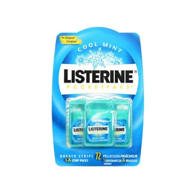 Listerine Cool Mint Pocketpaks Breath Strips, 12-24-Strip Pack total 288 strips