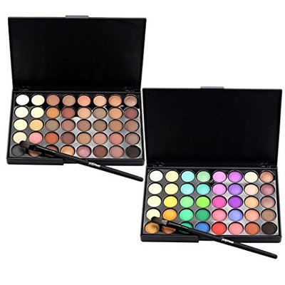 Mandy 40 Color Cosmetic Matte Eyeshadow Cream Makeup Palette Shimmer Set+ Brush Set