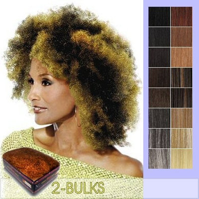 Vivica A Fox Hair Collection HKBK16L-V Human Hair Afro Curl Kinky Bulk Extension, 99J, 5.8 Ounce