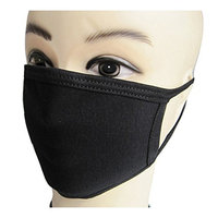 10 Pcs Pure Black Cotton Face Mask Mouth Mask Earloop Face Mask Anti-dust Mouth Mask Winter Mask for Outdoor Use