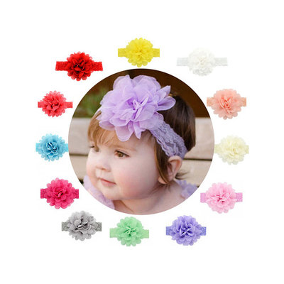 Baby Headband, Coxeer Baby Girls Ribbon Hair Bows Clips Lace Flower Headbands For Girls Kids 12 Pcs