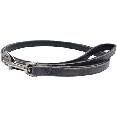Dogit Leather Style Dog Leash, 48-Inch, Gray