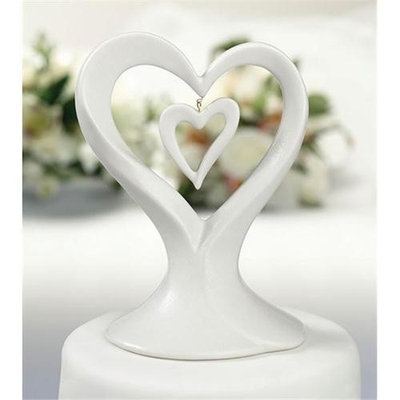 Lillian Rose CT320 H Double Heart Caketop