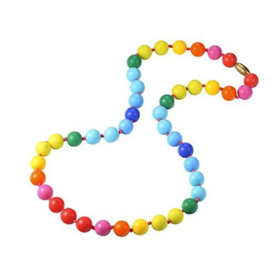 Dolle Baby Teething Necklace for Mom to Wear,Colorful Chew Silicone Teething Toys,100% BPA Free(FBA)
