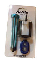 Jamsonic Bluetooth tripod Selfie Stick BLUE (with independently movable legs)
