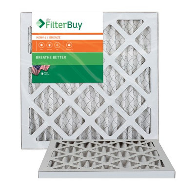AFB Bronze MERV 6 11.25x11.25x1 Pleated AC Furnace Air Filter. Filters. 100% produced in the USA. (Pack of 2)