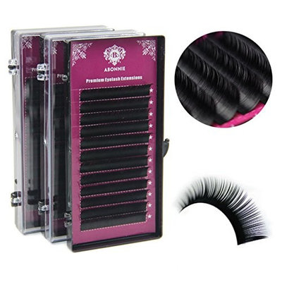 Lash Beauty USA Triple Pack Premium Lashes 0.10mm Thickness Eyelash Extension Black C Curl Mix Tray Mink False Eyelashes