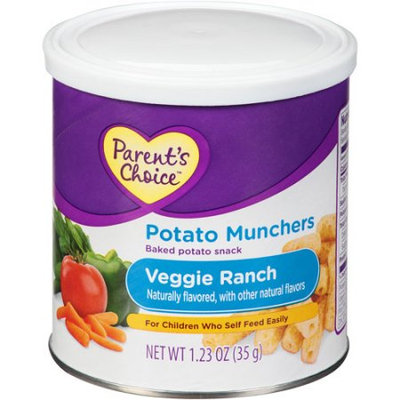 Perrigo Parent's Choice Potato Munchers Veggie Ranch Baked Potato Snack, 1.23 oz