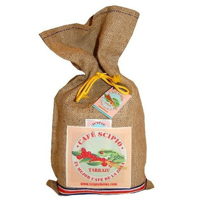 Cafe Scipio Whole Bean with Jute Bag, Light Roast, Two 1-Pound Bags