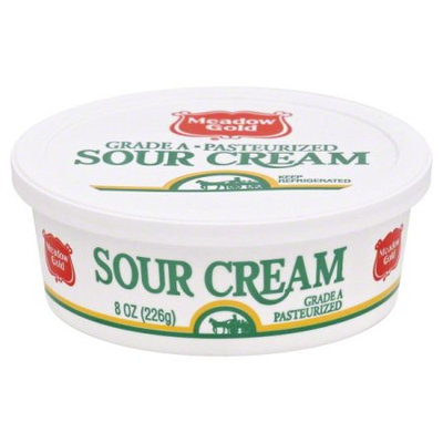 Meadow Gold Sour Cream 8 Oz Plastic