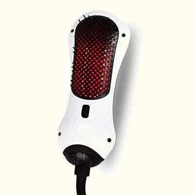 Infrared Mini One Step Hair Dryer & Styler 2 in 1 Infrared Hot Air Comb Paddle Brush Hair Straightener Curler Negative Ion For All Hair Types Salon Home Travel