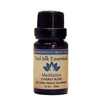 Meditation Blend with Indian Mysore Sandalwood. 10 ml 100% Pure Therapeutic Grade Essential Oils - Myrrh, Cedarwood, Fir Needle, Spruce, Ladanum, Lave