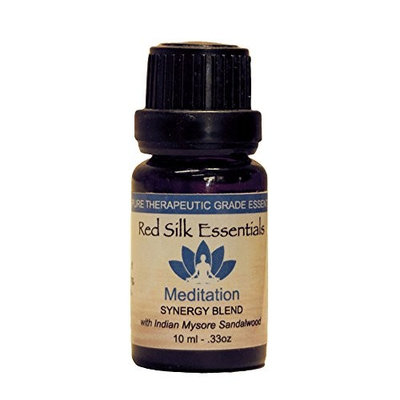 Meditation Blend with Indian Mysore Sandalwood. 10 ml 100% Pure Therapeutic Grade Essential Oils - Myrrh, Cedarwood, Fir Needle, Spruce, Ladanum, Lave