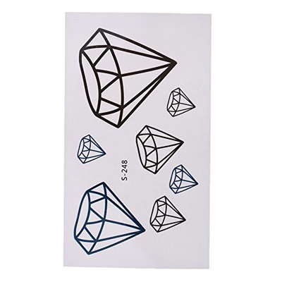 Domybest 10 Sheets Tattoos 3D Diamond Women Mem Body Art Stickers S248