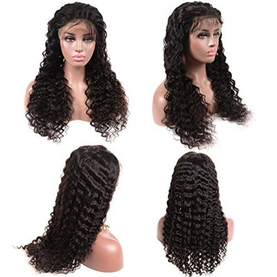 BEAUFOX Brazilian Deep Wave Human Hair Lace Front Wigs With Baby Hair 150% Density Unprocessed Human Hair Wigs For Black Women Wet and Wavy