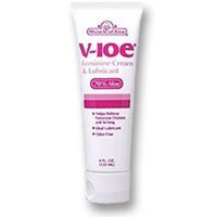 Miracle of Aloe V-loe Feminine Cream & Lubricant 4 Oz Do You Suffer From Feminine Itching, Dryness and Discomfort? Here's Effective Help, V-loe, This Gentle Formula That Contains 70% Aloe Helps Naturally Soothe and Lubricate.