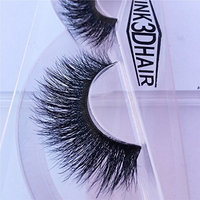 Nobel Hair Long Thick Dramatic Look Handmade Reusable 3D Mink False Eyelashes For Makeup 1 Pair Pack A09