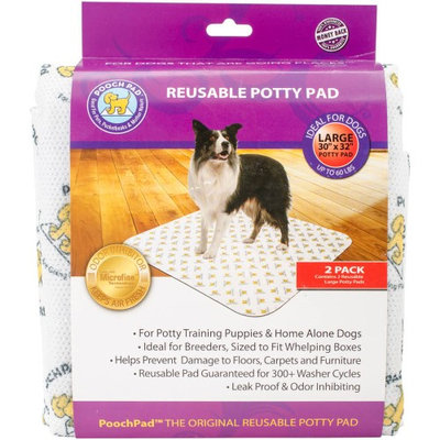 PoochPad Pet Training Pad - Large 30 by 32 inch - 2 pack