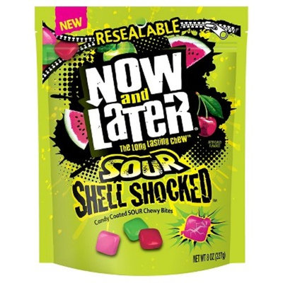 Now & Later Sour Shell Shocked Candy Coated Chewy Bites - 8oz