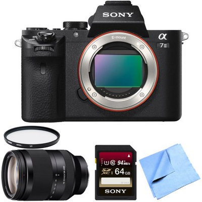 Sony Alpha 7II Mirrorless Interchangeable Lens Camera Body w/ 24-240mm Lens Bundle