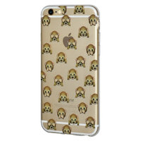 Amzer Soft Gel Clear Emoji TPU Skin Case - See Hear Speak No Evil Monkeys