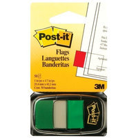 Post It Post-it Flags, Green, 1 Inch Wide, 50 per Dispenser, 1 Dispenser per Pack (680-3 (36))