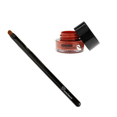 MagiDeal Fashion Women Make Up Non-stick Cup Cushion Lip Tint Extreme Cream Liquid Long Lasting Waterproof Lip Gloss + Lip Brush 1#-8# - 8#