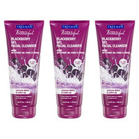 Lot of 3 Freeman Feeling Beautiful Blackberry Gel Facial Cleanser 6 oz/each