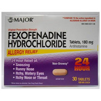 Major Fexofenadine 180mg TAB 30ct (Compare To: Allegra OTC 24 Hour)