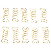 Dovewill Hair Extension Braiding Coil Clip Spiral Rings Cuff Clips, Long Length Heart Shaped Ends 10 Pieces G