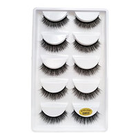 MagiDeal 5 Pairs Reusable 3D Eyelashes Extension Fibre False Eye Lashes Makeup Long Natural - Black, G803