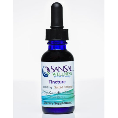 San Sal Pure Hemp Oil Drops for Pain-Anxiety 1000mg Tincture Salted Caramel