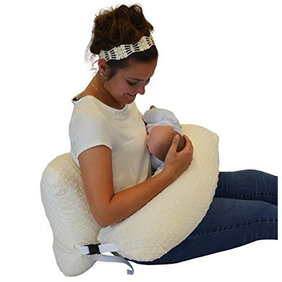 The Twin Z Company The 4 in 1 One Z CREAM Nursing Pillow w AMAZING BACK SUPPORT- CREAM COLOR COVER