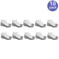 Flat Knit No Show Socks, 10 Pairs (Little Boys & Big Boys)