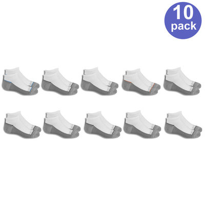 Flat Knit No Show Socks, 10 Pairs (Little Boys & Big Boys)