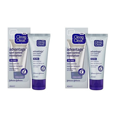 Clean & Clear Advantage Spot Control Moisturizer, Oil-Free, 40ml/1.35oz (Pack of 2)