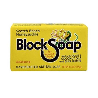 Block Soap Bar Scotch Beach Honeysuckle 4.5 oz