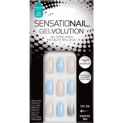 Sensationail Gelvolution Gel Shine Finish Glue-On Nails Stiletto