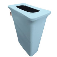LA Linen SpandexCover23G-SlimJim-BlueLgtX18 Stretch Spandex Trash Can Cover for Slim Jim 23 gal Blue Light