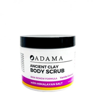 Adama Ancient Clay Body Scrub Vanilla Coconut Zion Health 4 oz Scrub