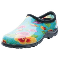 Sloggers Women's Waterproof Comfort Shoes - Turquoise Pansy Print