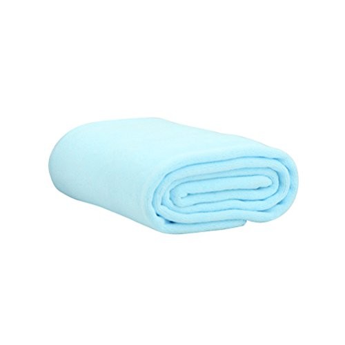 OUNONA Microfiber Towels,Cleaning Cloth Large Quick Dry Bath Towel for Spa Beach Swimming Camping 70x140cm (Light Blue)