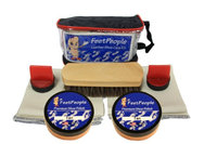 FeetPeople Premium Leather Care Kit with Travel Bag, Tan