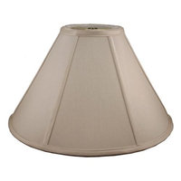 Round Coolie Lampshade in Taupe (24 in. Diam x 14 in. H)