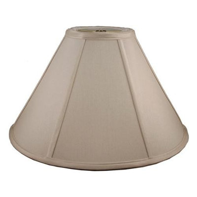Round Coolie Lampshade in Taupe (24 in. Diam x 14 in. H)
